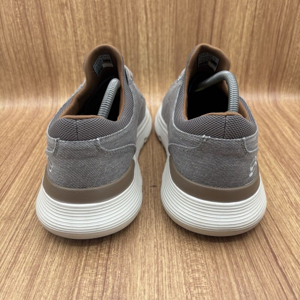 Skechers Mens Garza Romano Taupe Classic‎ Fit Canvas Lace Up Memory Foam Size 12 - Picture 4 of 8